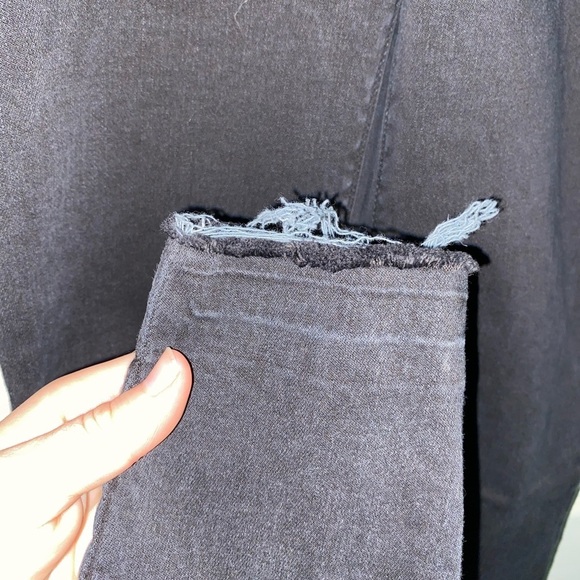 SPANX Black Distressed Denim Jeggings Size Medium 8-10 - Picture 8 of 10